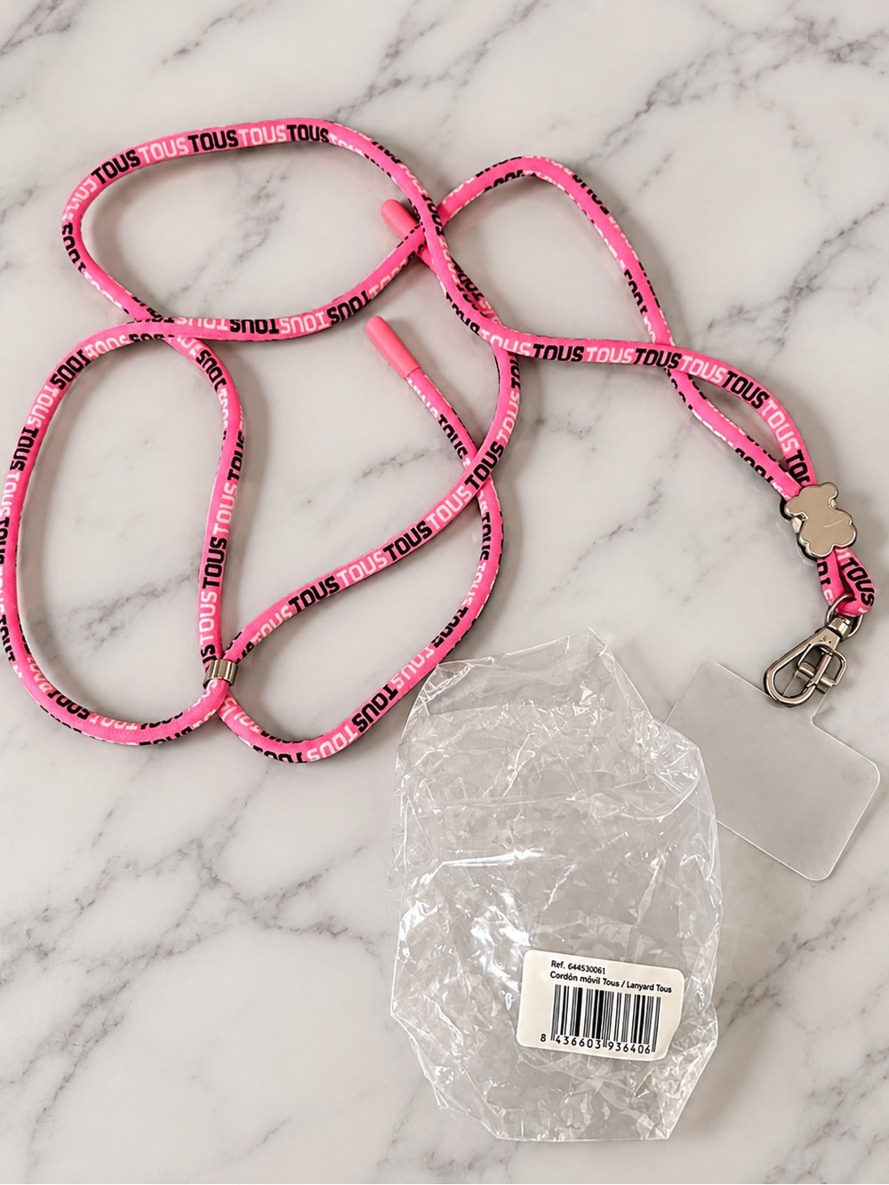 🎀 Cordón para celular TOUS rosa